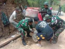 Agar Tepat Waktu, Pengerjaan Pengerasan Jalan Pra TMMD Ke 117 Kodim 0801/Pacitan Andalkan Molen