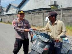 Cegah Curanmor, Polsek Driyorejo Sosialisasikan dan Bagikan Kunci Ganda kepada warga