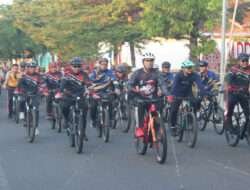 Semarak Hari Bhayangkara, Dandim Wonogiri Ikuti Gowes Bersama Forkopimda