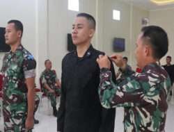 Wujud Sinergitas, 14 Pegawai Rutan Kelas II-B Ponorogo Lakukan Tradisi Pembaretan di Kodim 0802/Ponorogo