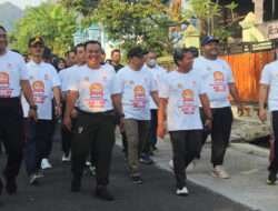 Jalan Santai Hari Bhayangkara Ke-77 Diikuti Dandim 0728/Wonogiri