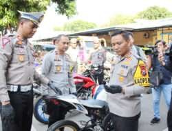 Harkamtibmas Polres Tuban Amankan Ratusan Motor Tidak Sesuai Standart
