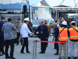 Polres Gresik Amankan Kunjungan Presiden Jokowi Tinjau Progress Smelter