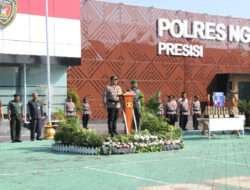 Dandim Ngawi Hadiri Apel Kepala Satuan Keamanan Lingkungan Di Polres Ngawi