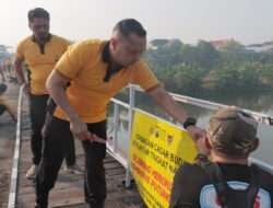Polres Kediri Kota Revitalisasi Jembatan Lama Situs Cagar Budaya