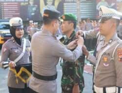 Satu Peleton Prajurit Kodim 0728 Wonogiri Ikuti Apel Gelar Pasukan Operasi Patuh Candi 2023