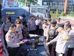 Jelang Pemilu 2024, Polres Gresik cek Peralatan Dalmas