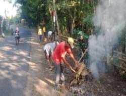Pelda Paimin : Perkuat Kemanunggalan TNI-Rakyat Dengan Kerja Bakti Bersihkan Lingkungan