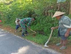 Selain Ciptakan Lingkungan Bersih dan Sehat, Melalui Kerja Bakti Babinsa Pererat Kemanunggalan TNI-Rakyat