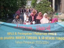 Siswa PAUD Dharma Wanita Tunggul Diarak Keliling Desa