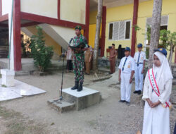 Personil Koramil Kecamatan Laren Sambangi SMP Negeri 1 Laren