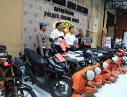 Periode Juli Polres Kediri Kota Berhasil Ungkap 6 Kasus, 10 Tersangka di Amankan