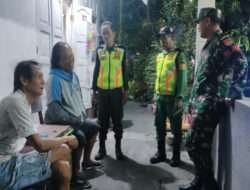 Piket Koramil 03/Serengan Patroli Malam Ajak Warga Jaga Kamtibmas