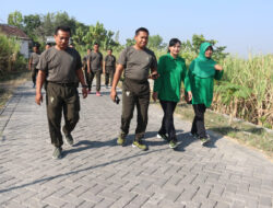 Kunjungan Kerja Ke Koramil Bringin, Dandim Ngawi Ajak Anggotanya Berolahraga