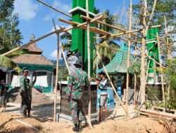 Capai Tahap Pengecatan, Pembangunan Gapura Pada Program TMMD Ke-117 Kodim 0801/Pacitan