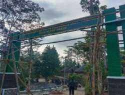 Berdiri Kokoh Bangunan Gapura Pada Program TMMD Ke-117 Kodim 0801/Pacitan