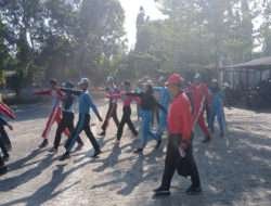 Babinsa Kasreman Dampingi dan Melatih Kegiatan Paskibra kecamatan Kasreman Kabupaten Ngawi