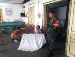 Majukan UKKM di Wilayah Binaan, Babinsa Laweyan Sambangi Pengrajin Batik