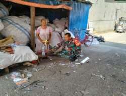 Manfaatkan Limbah, Babinsa Pucangsawit Prakarsai Bank Sampah di Wilayah Binaan