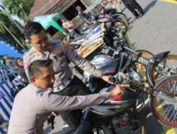 Polres Kediri Kota Amankan Puluhan Motor Knalpot Brong Diduga Untuk Balap Liar