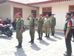 Gembleng Linmas Dengan Latihan PBB, Ini Harapan Babinsa Koramil 02/Banjarsari