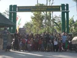 Senyum Bahagia Dan Tangis Haru Warnai Kepergian Satgas TMMD Ke-117 Kodim 0801/Pacitan