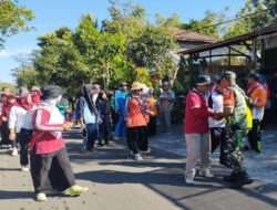 Meriahkan HUT Kemerdekaan RI Ke-78, Koramil 0801/12 Pringkuku Ikut Jalan Sehat