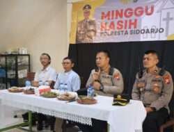 Gandeng Umat Kristiani, Polresta Sidoarjo Laksanakan Program Minggu Kasih