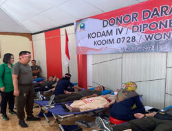 Sambut HUT RI Ke-78, Kodam IV/Diponegoro Melalui Kodim 0728/Wonogiri Menggelar Baksos Donor Darah