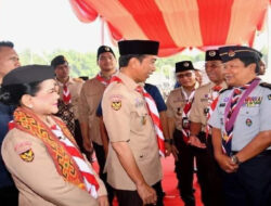 Presiden Jokowi dan Ibu Iriana Tinjau Raimuna Nasional XII