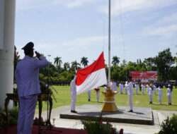 Dandim 0805/Ngawi Ikuti Upacara Peringatan Detik Detik Proklamasi Kemerdekaan RI Ke 78 di Pendopo Alun Alun