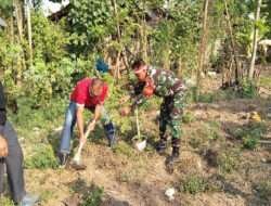 Jaga Kelestarian Lingkungan, Babinsa Sidokerto Bersama Warga Turut Dalam Kegiatan Penghijauan