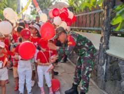 Semarakkan HUT RI Ke 78, Babinsa Tipes Amankan Gerak Jalan Warga Binaan