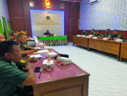 Dandim 0801/Pacitan Pimpin Rapat Evaluasi Pelaksanaan TMMD Ke-117 Tahun 2023