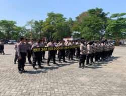 Gelar Simulasi Sispamkota, Upaya Polres Nganjuk Hadapi Potensi Gangguan Kamtibmas Tahapan Pemilu 2024