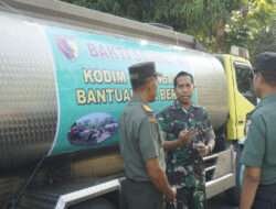 Peduli Air Bersih, Kodim 0805/Ngawi Bakti Sosial Droping Air Kepada Warga Masyarakat Banyu Urip