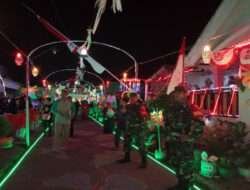 Koramil Kanigaran Kawal Penilaian Lomba Lampu Hias