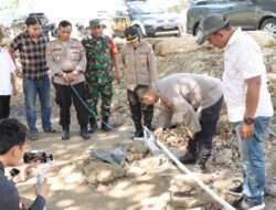 Polri Peduli, Polres Lamongan Berikan Bantuan Sumur Bor dan Pompa Air