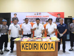 Polres Kediri Kota Berhasil Amankan 8 Tersangka Hasil Ungkap 6 Kasus Narkoba