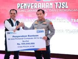 Dukung Digitalisasi Polri Bri Salurkan Csr Komputer ke Polda Jatim