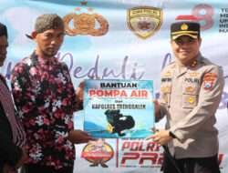Kemarau Panjang Polres Trenggalek Serahkan Bantuan Sumur Bor Kepada Warga Dermosari