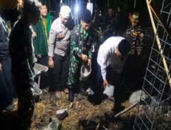 Serma Bambang Wakili Danramil Hadiri Peletakan Batu Pertama Pembangunan MTs Ma’arif dan Kantor PBNU Cabang Purwantoro