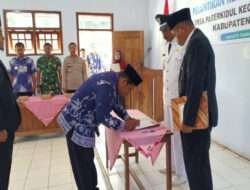 Danramil 0801/09 Sudimoro Hadiri Pelantikan Pengambilan Sumpah Kepala Dusun Krajan