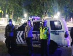 Pawas Iptu Yogi Patroli Rutin Malam Minggu di Taman Mundu Untuk Cegah Tindak Kejahatan di Jalanan