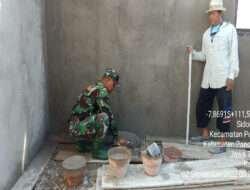 Peduli Sarana Ibadah, Babinsa Kodim 0802/Ponorogo Ikut Kerja Bakti Bangun Mushala