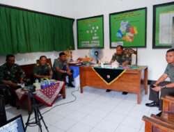 Dandim 0801/Pacitan Mengikuti Pengarahan Bersama Pangdam V/Brw Melalui Vicon