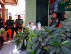 Dandim 0801/Pacitan Didampingi Ketua Persit KCK Cabang XV Pacitan Kunjungi Koramil Jajaran