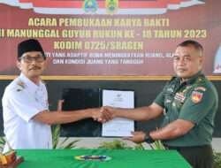 Desa Juwok menjadi sasaran Karya Bakti Manunggal Guyub Rukun ke-18 Kodim Sragen