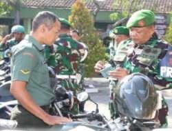 Kodim 0812 Lamongan Gelar Sidak Pengecekan Kelengkapan Kendaraan Anggota.