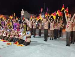 Tingkatkan Penguasaan Materi Pramuka, Babinsa Koramil 0801/04 Tegalombo Ikuti Acara Malam Api Unggun